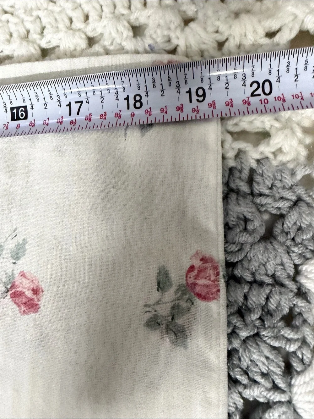 Cannon Floral Rose Pillow case set standard cotton polyester blend USA